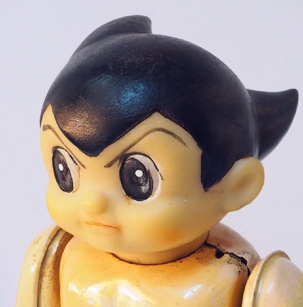 旧バンダイ【鉄腕アトム 動作確認済】当時物ブリキ製ゼンマイ歩行人形TIN【箱無】