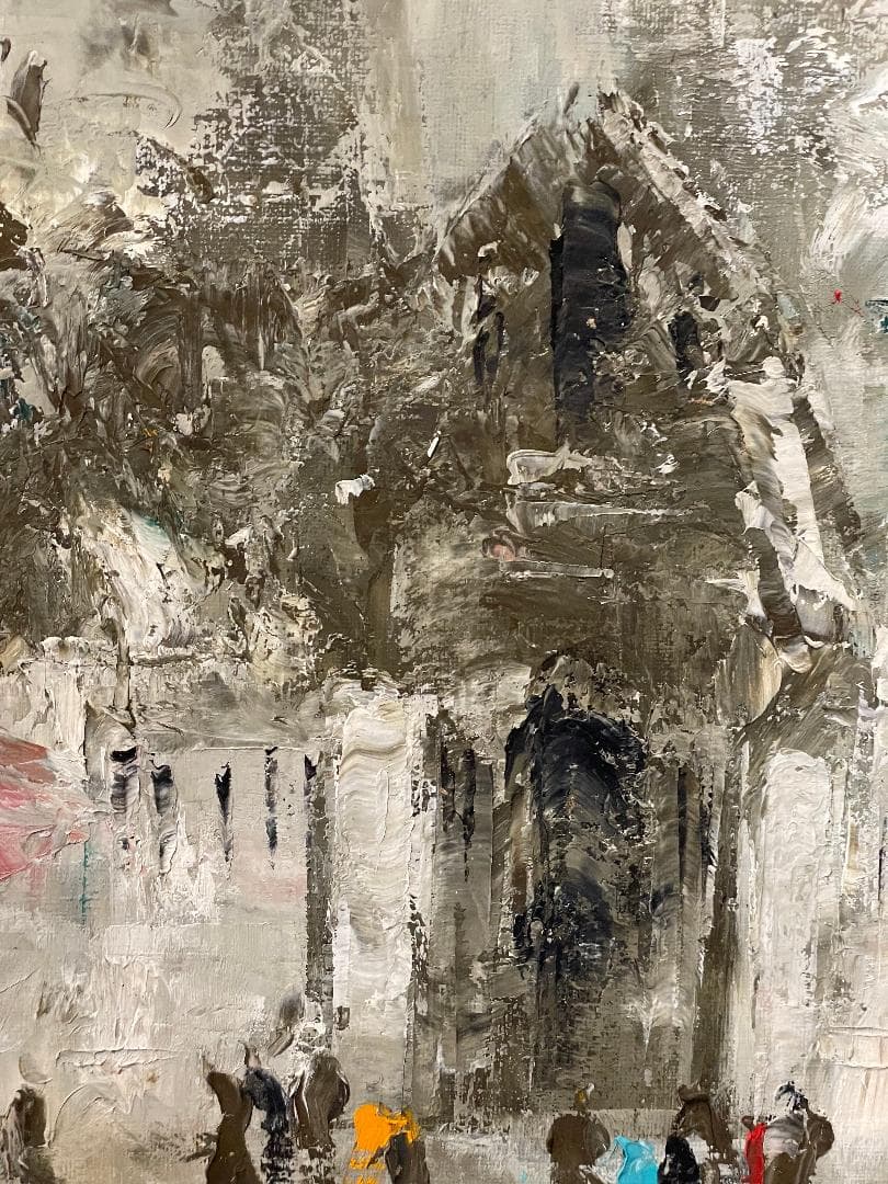 K*a様 「真作」住田昭「1989 パリ」風景画　油彩画　額装　サイン有り　F1