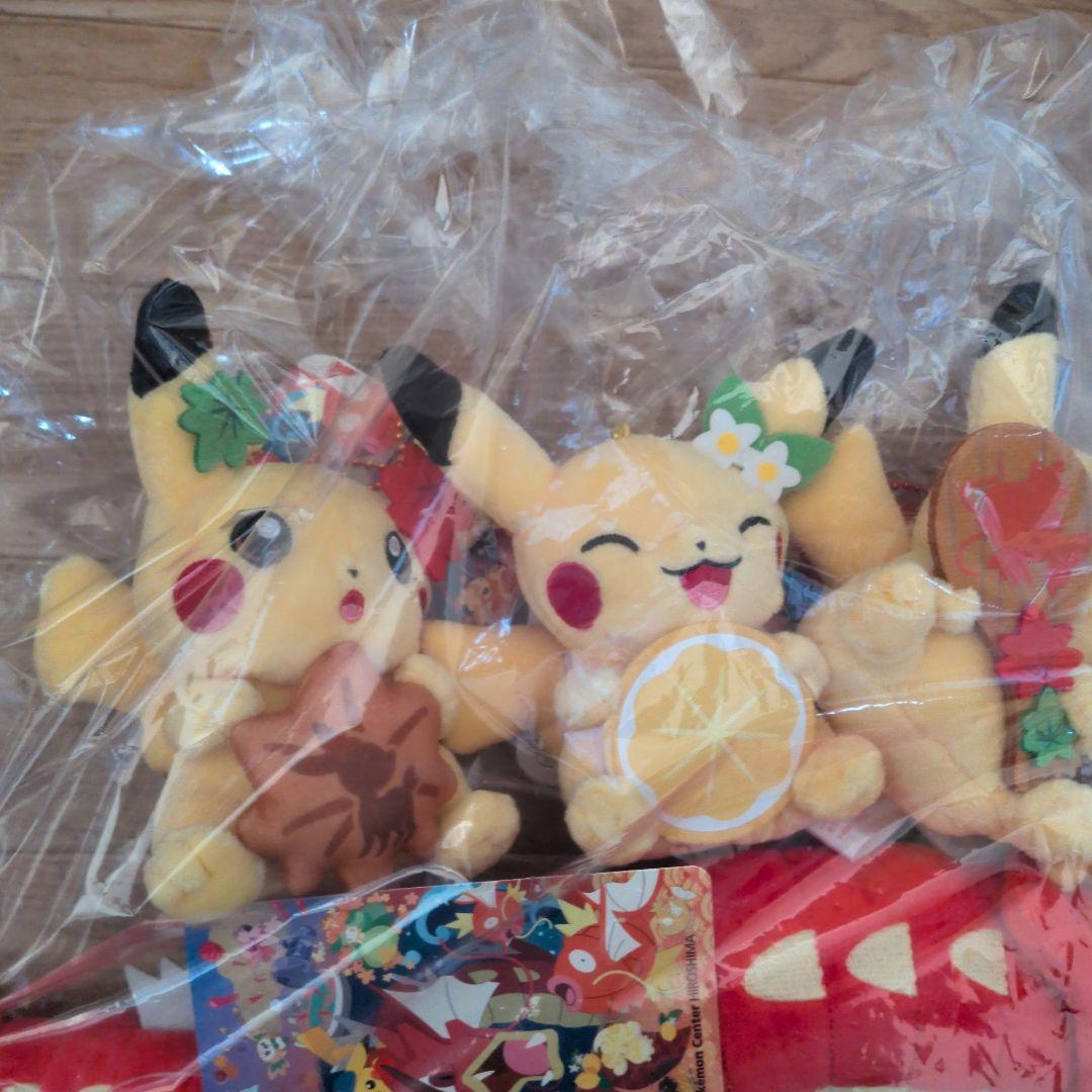 ポケモンセンターヒロシマ ぬいぐるみとマスコット4点セット　ピカチュウ