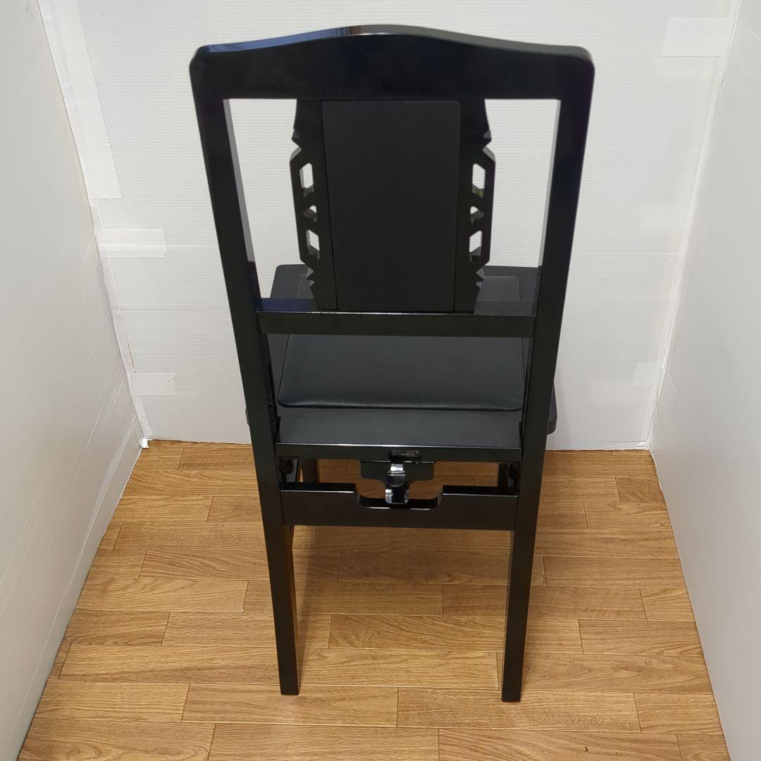 希少 名陽木工 PEACOCK ピーコック ピアノ椅子 背付 高さ調整可　木製