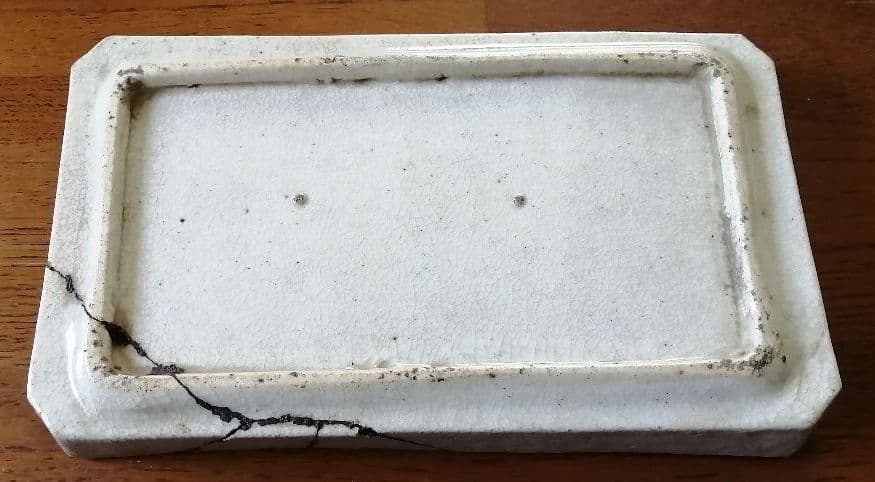 色絵角皿+猪口　5客