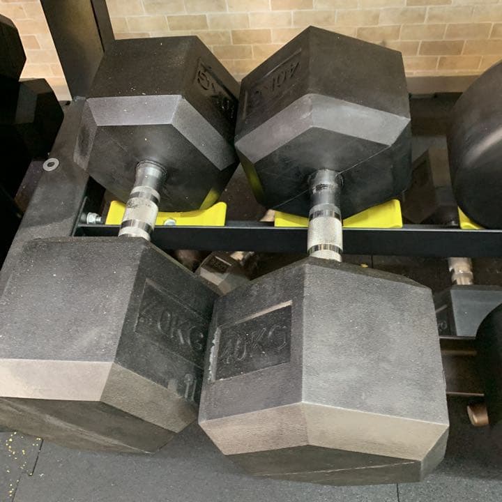 ラバーヘックス  ダンベル　10kg 2個