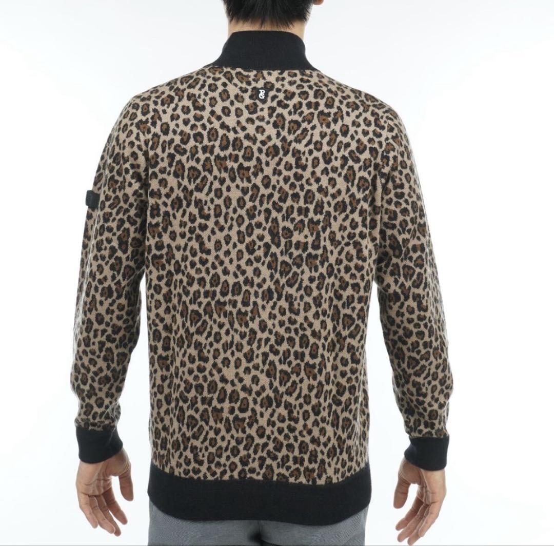 P/G パーリーゲイツ カシミヤ レオパード柄 ダブルジャカードセーター