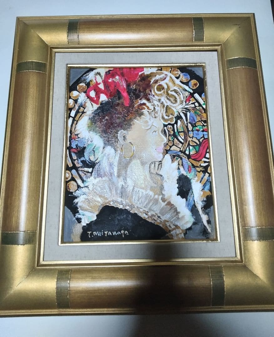 宮永岳彦、絵画、美人画、油彩３号、燦、肉筆、新品高級額縁、高塚省吾、森本草介。