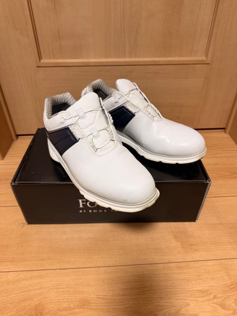 【ヒデさん】FOOTJOY ゴルフシューズ ホワイト/ネイビー