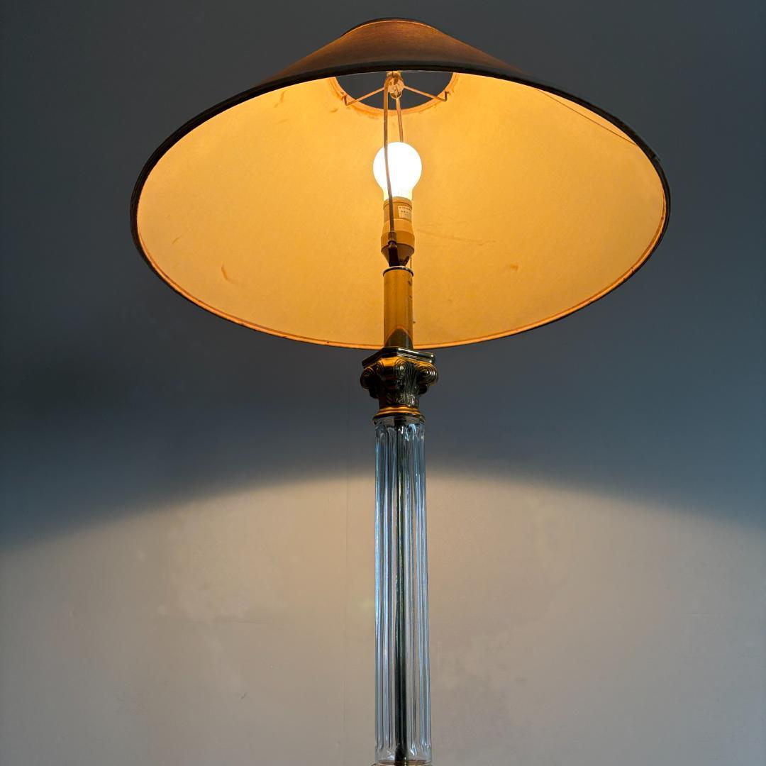 アンティーク　クリアガラス×真鍮 フロアランプ