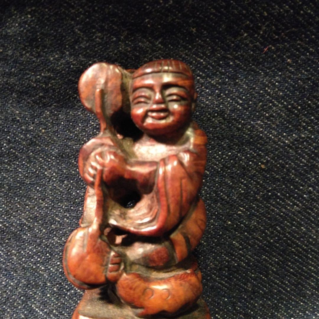 古い　根付　さげもの　骨董　木製　着物