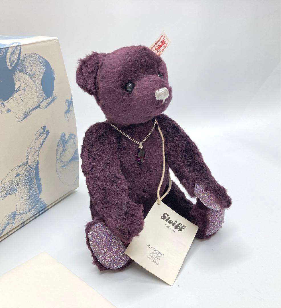 シュタイフ　steiff スワロフスキー アメジスト テディベア　限定