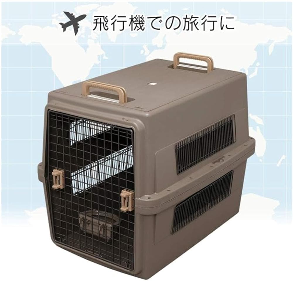 アイリスオーヤマ ペットキャリー 猫 キャリー 大型犬用 ブラウン Lサイズ