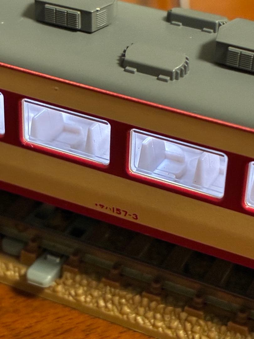 国鉄157系あまぎ7両　kato ライト室内灯点灯確認動力動作確認済