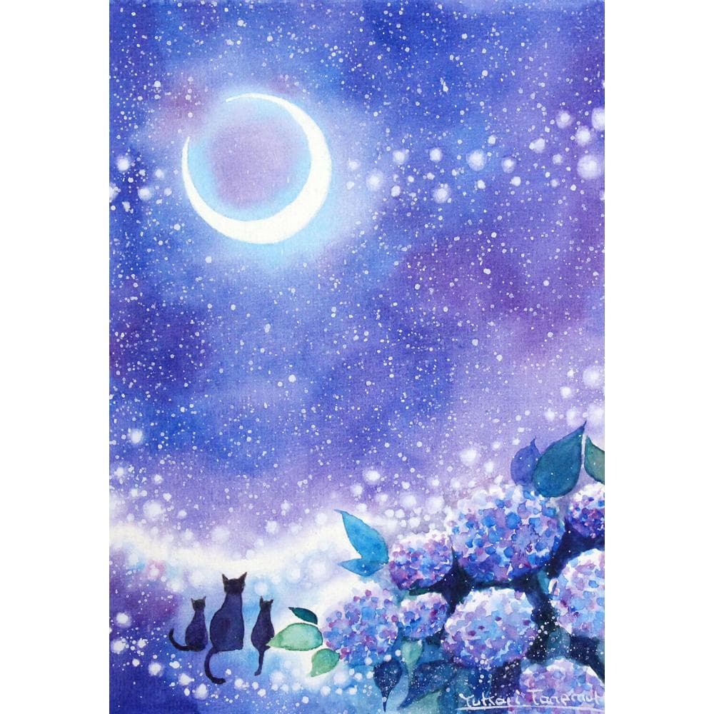 ぷうあさま専用（原画）月と紫陽花 ほか　9点おまとめ