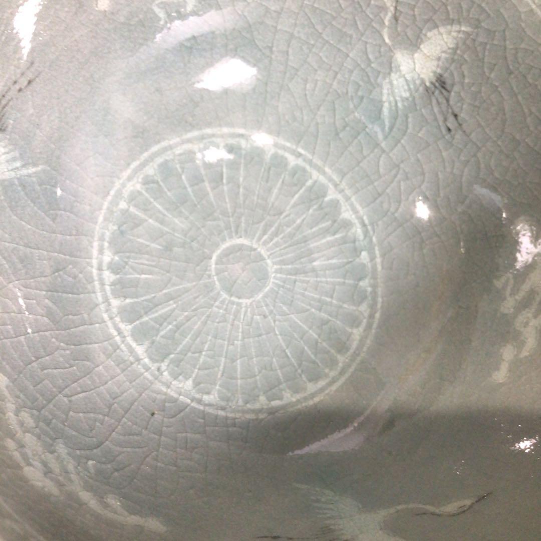 Ｐ４５５　茶碗　『高麗焼』『楽善斎　李方子造』『青磁茶碗』　抹茶碗　共箱　茶道具