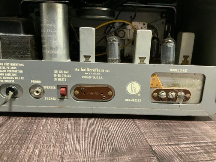 アンティーク、ハリフラクター真空管ラジオ受信機