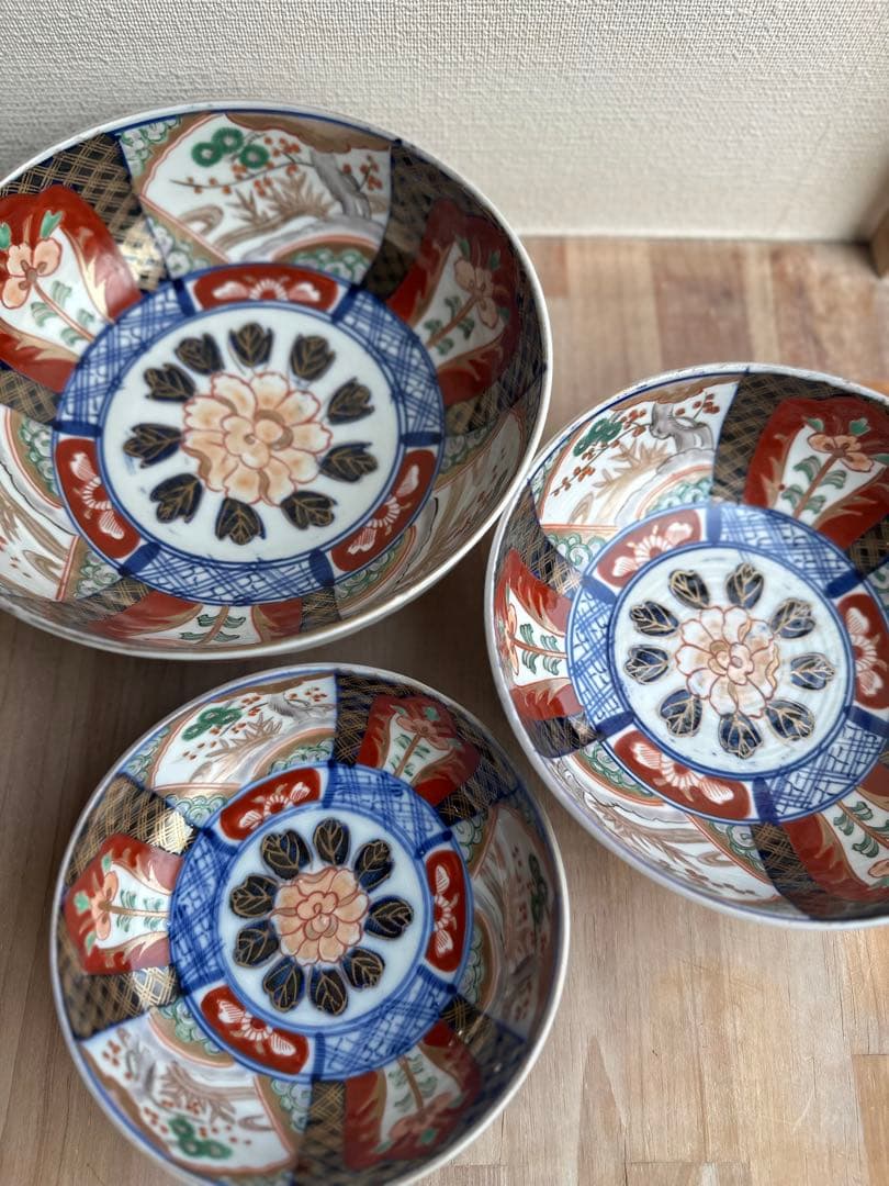 古伊万里　重ね鉢　金彩　骨董