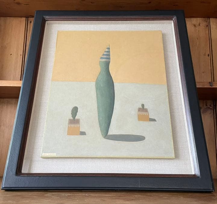 河原朝生 油彩画 題名不詳 額装