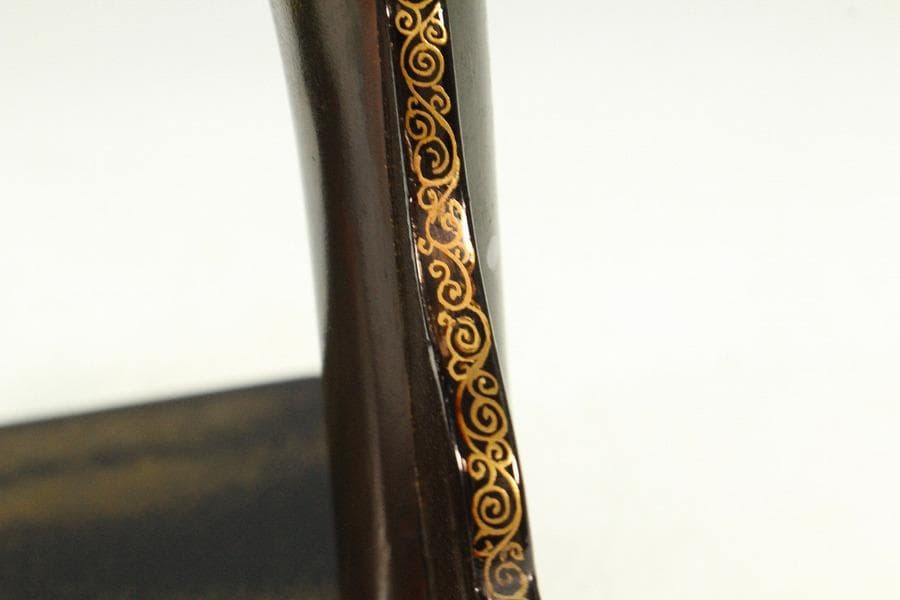 古美術 草花流水 山水蒔絵 香炉台(K-A901)