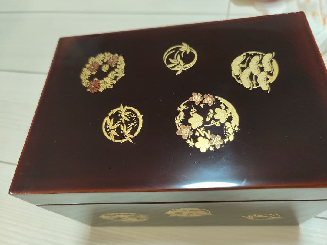 イ897 茶箱『能登輪島塗　漆塗蒔絵　茶箱揃　セット』茶道具　野点