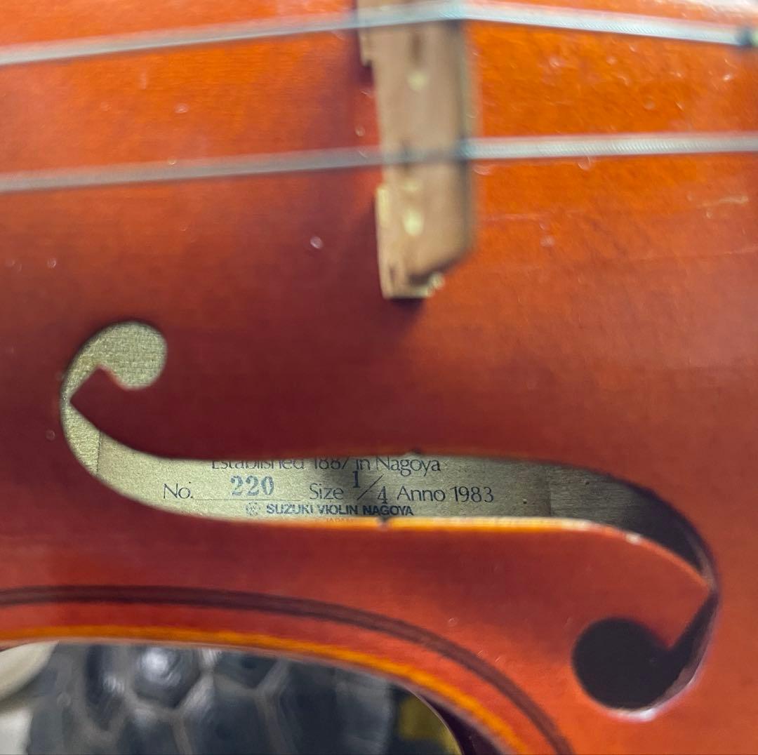 バイオリン セット　調整済み　SUZUKI 1/4 NO.220 1983年