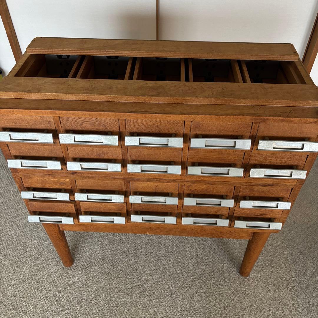 しげ様 図書館 キャビネット カード入 レトロ 店舗 アンティーク 什器 家具