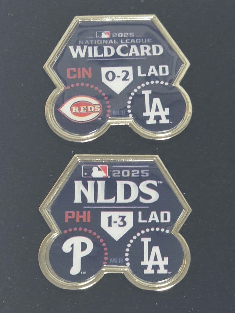 み*こ様 2025MLB LAドジャース WS優勝記念ピン5個セット①