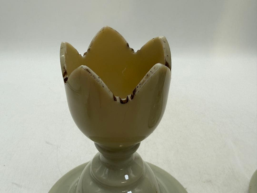 フランス　エナメル彩　花卉紋ガラス瓶　高さ50cm アンティーク送料込み0121