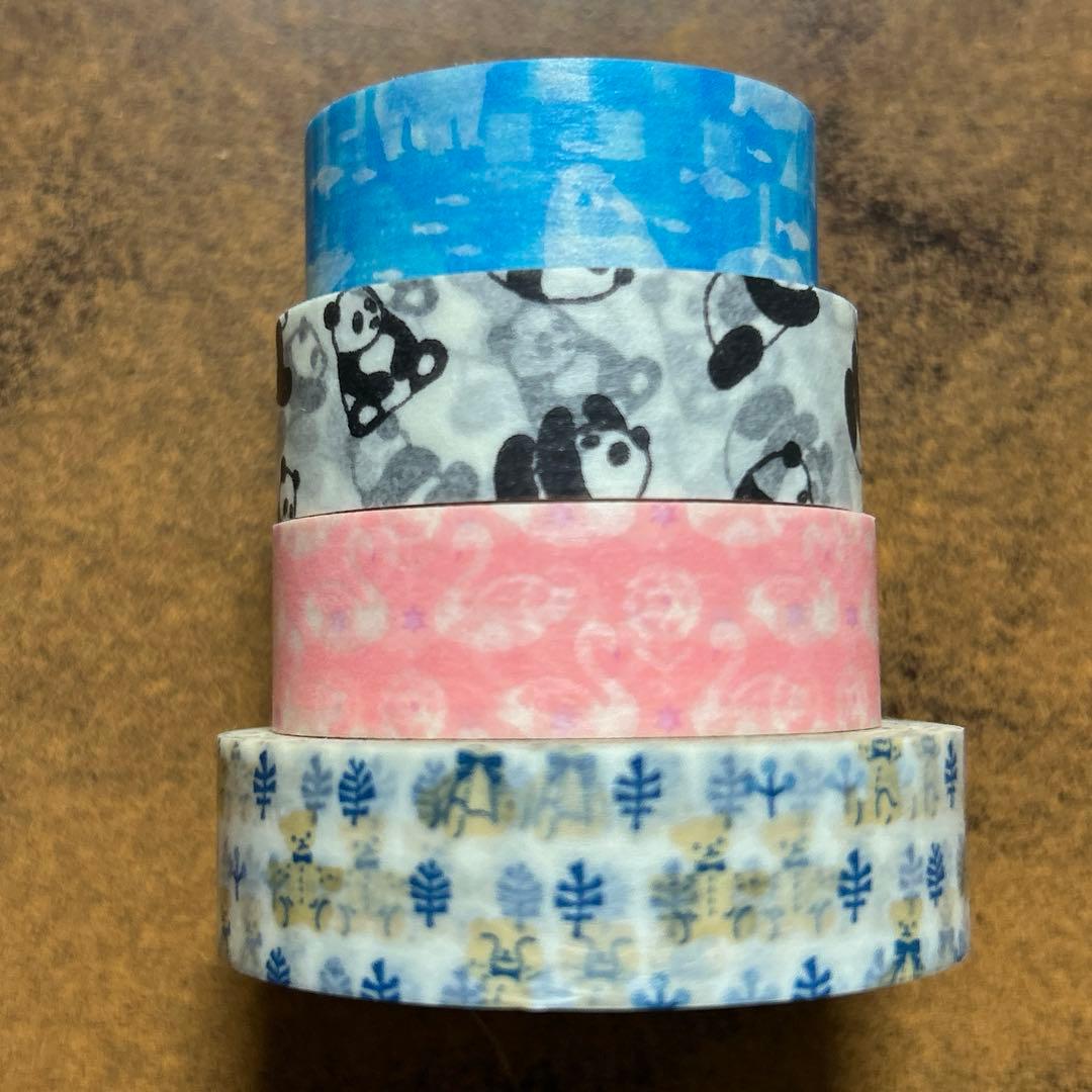 マスキングテープ (中古) #4707 プチジョア　しろくま　パンダ　白鳥　くま