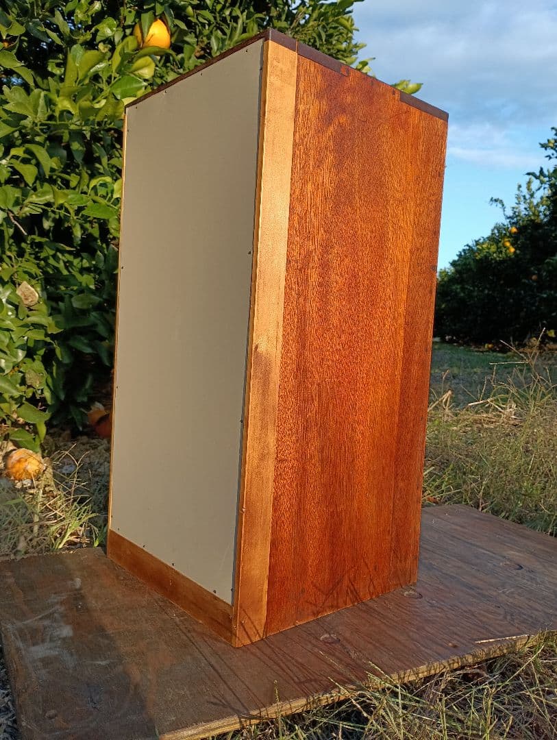 アンティーク　大正　チェスト　鍛鉄　ハンドル　７段　収納　サイドテーブル　骨董