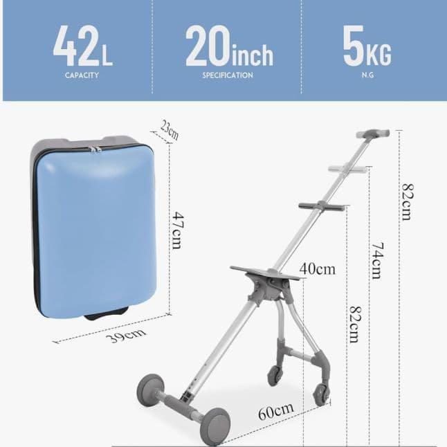 子ども乗れる スーツケース・ベビーカー・ライドオンシート一体型！新品