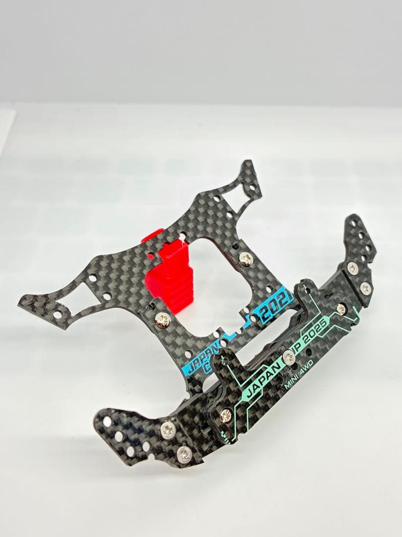 ミニ四駆　CNCフライス加工　一軸スライドダンパー　純正カーボン　提灯連動