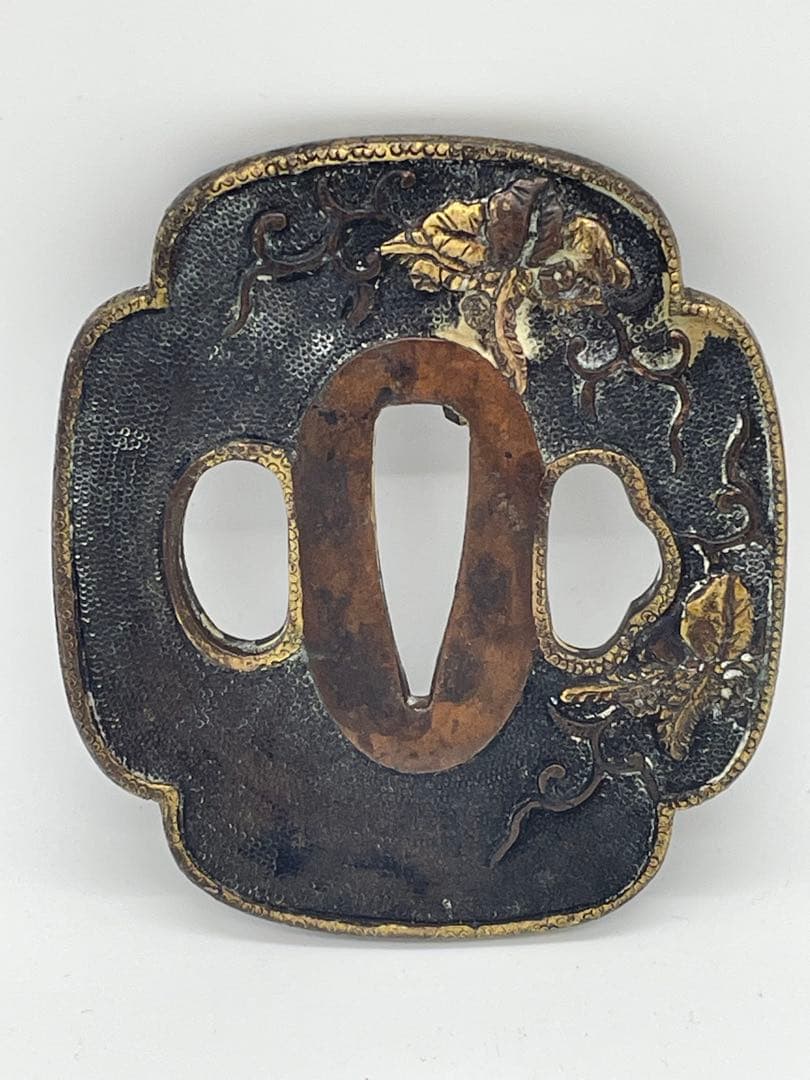 時代武具 鍔 金彩 刀装具 武具 骨董 古美術