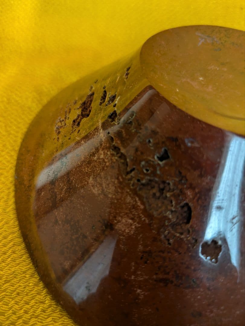 抹茶茶碗、石彫刻茶碗、赤石茶碗、倉田辰彦作、日本製