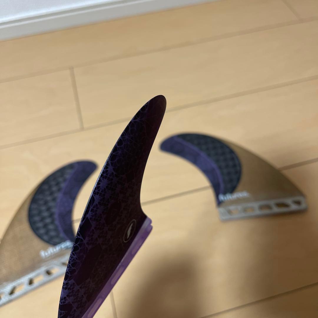 futures サーフボードフィン 3枚セット 紫と黒