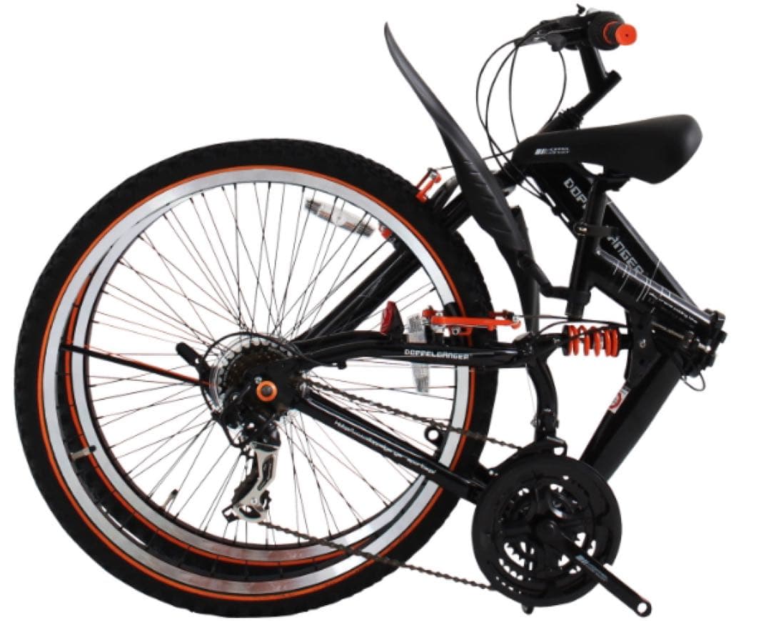 ドッペルギャンガー　マウンテンバイク風　シマノ21段変速　26インチ　折り畳み