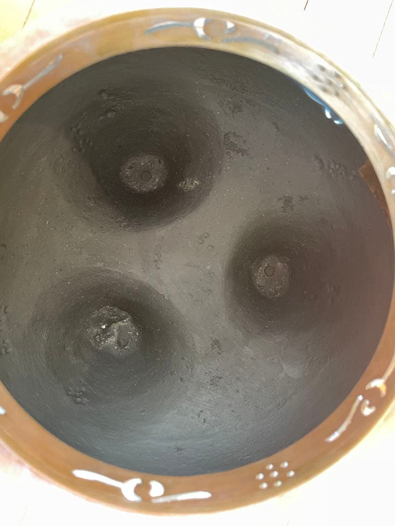 風炉 茶釜 唐銅鬼面風炉釜 敷板 底瓦 茶道具 お点前道具