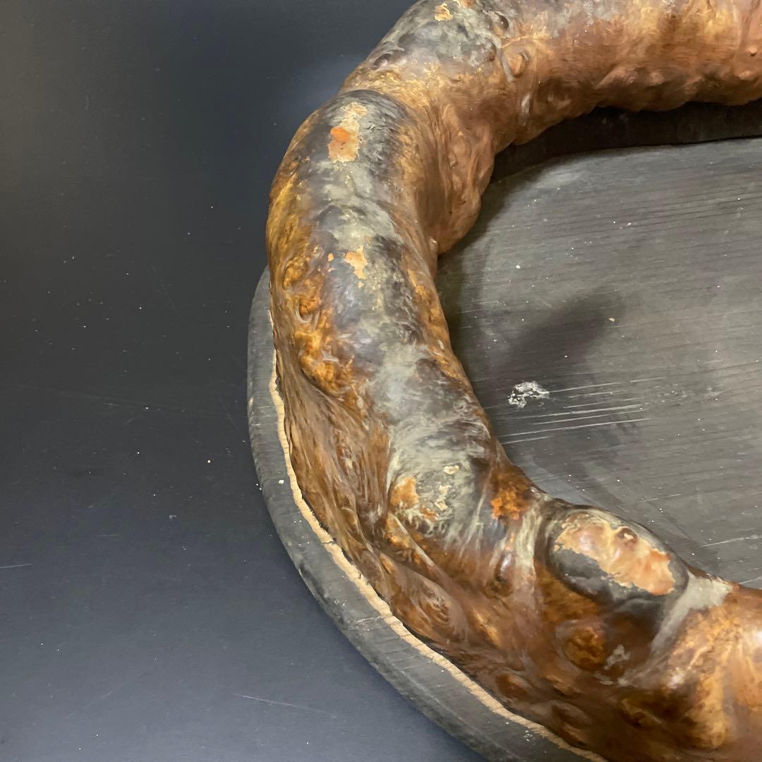 時代　天然杢　特大　くり抜き火鉢