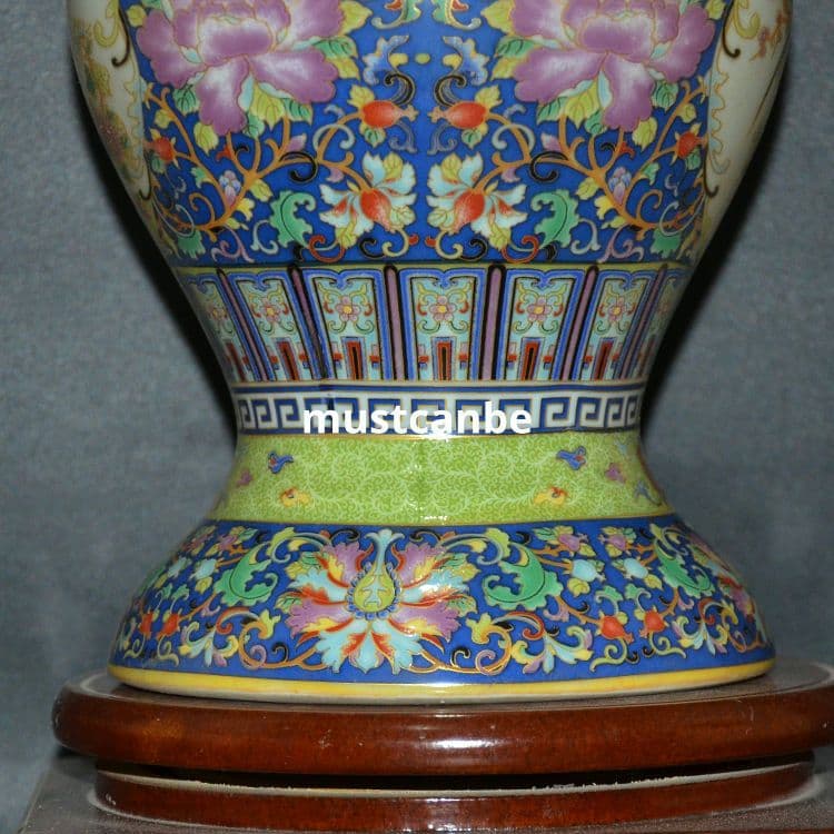 清雍正珐琅彩花鸟文描き金花瓶 景徳鎮 陶磁器 装飾品 現代工芸品 美術品 置物