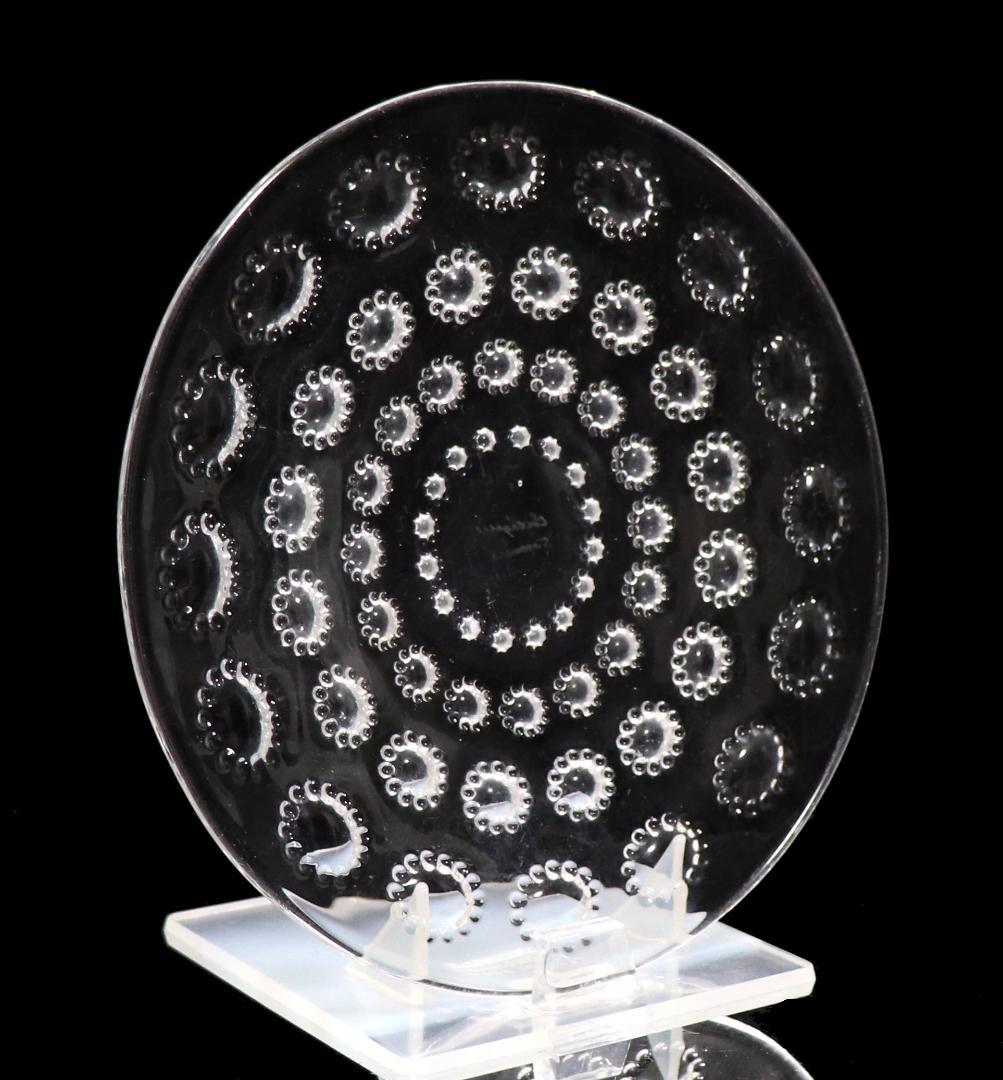 ルネ・ラリック 激レア 高級硝子皿18cmプレート アスター1935年サインあり