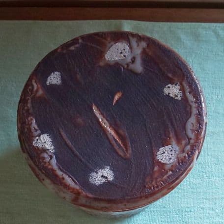 A 29     茶道    水指   鼠志野・加藤鐐作  ( 未使用品 )