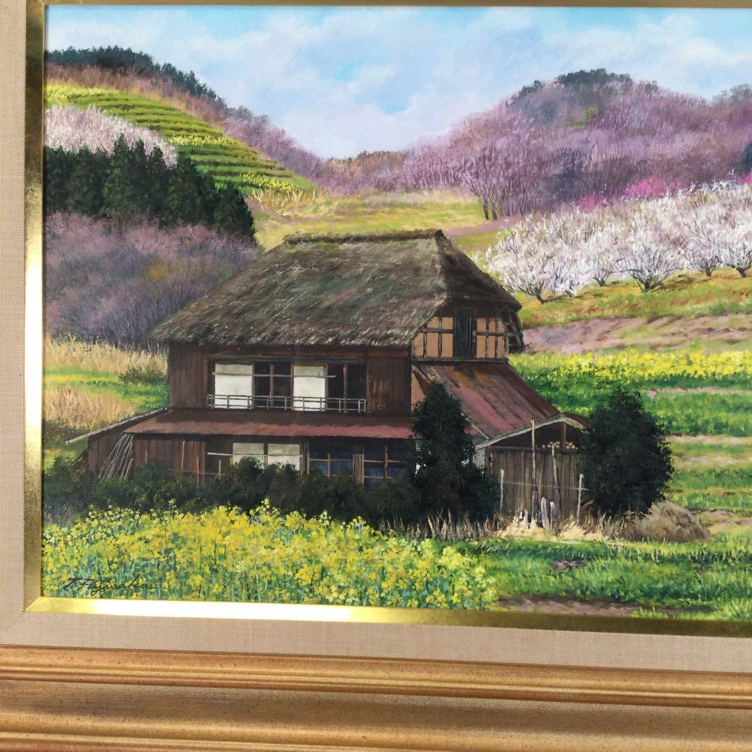 藤坂利則　「梅咲くころ」６号　油彩　福島県川俣町郊外