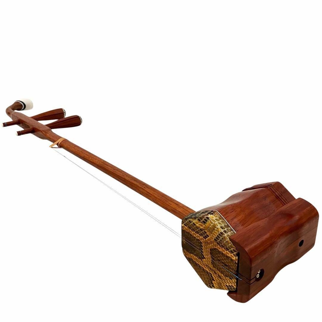 【新品】 蘇州二胡 紅木 胡弓 ヘビ皮 二胡 弦楽器 セミハードケース付き