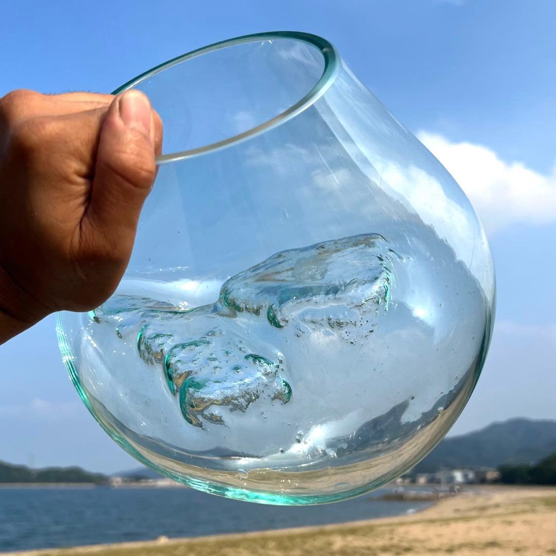 流木ガラスオブジェ特大G 花瓶 金魚鉢 テラリウム フラワーポット 水槽 アート