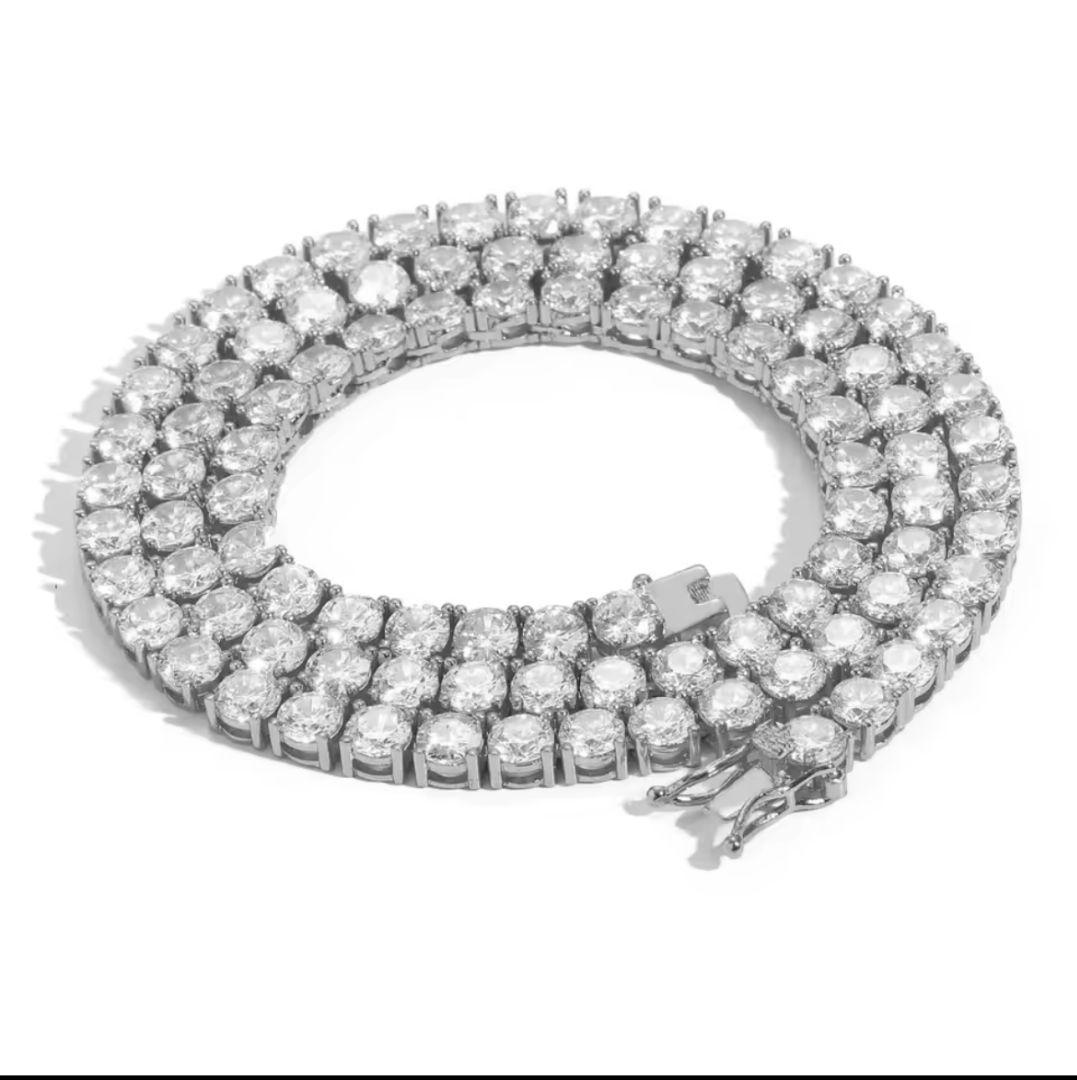 芸能人愛用 シルバー テニスネックレス CZ装飾　ランキング上位