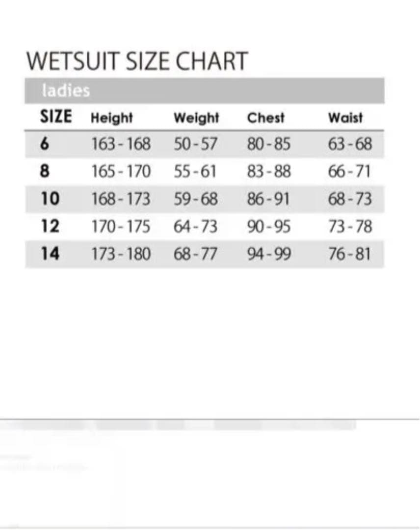 レディース　ウェットスーツ