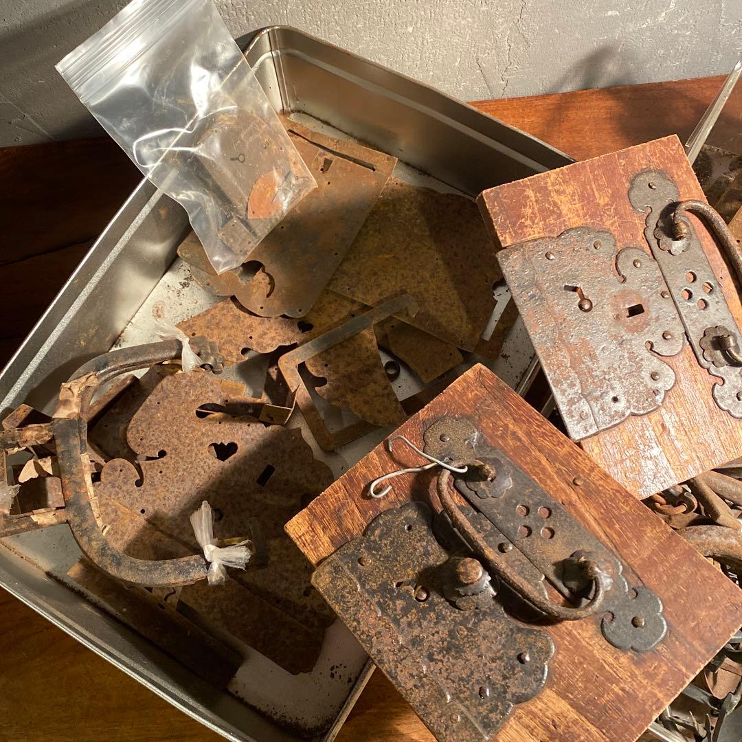 時代金具 大量まとめ売り リペア DIY素材 箪笥、小引き出し 袖斗 明治 大正