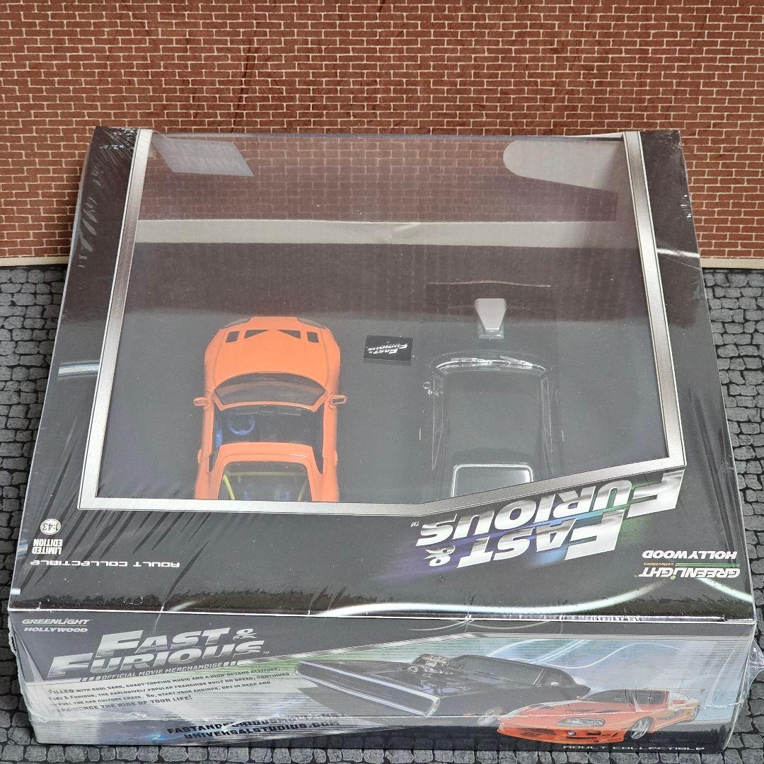 グリーンライト　2台セット　ケース付き　ワイルドスピード　チャージャー&スープラ