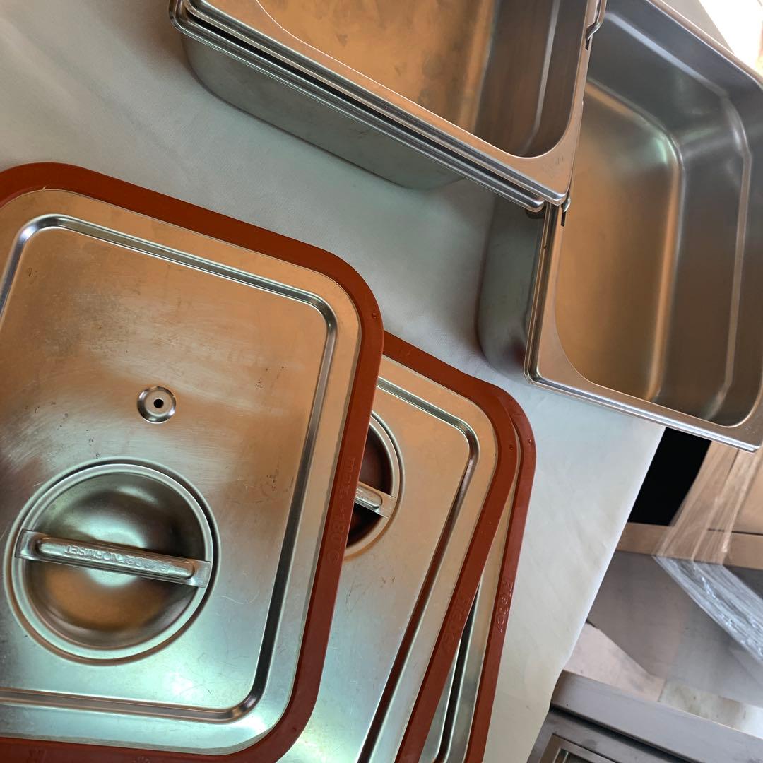 Rieber ハンドル付きホテルパンGN1/2 蓋付き3個セット