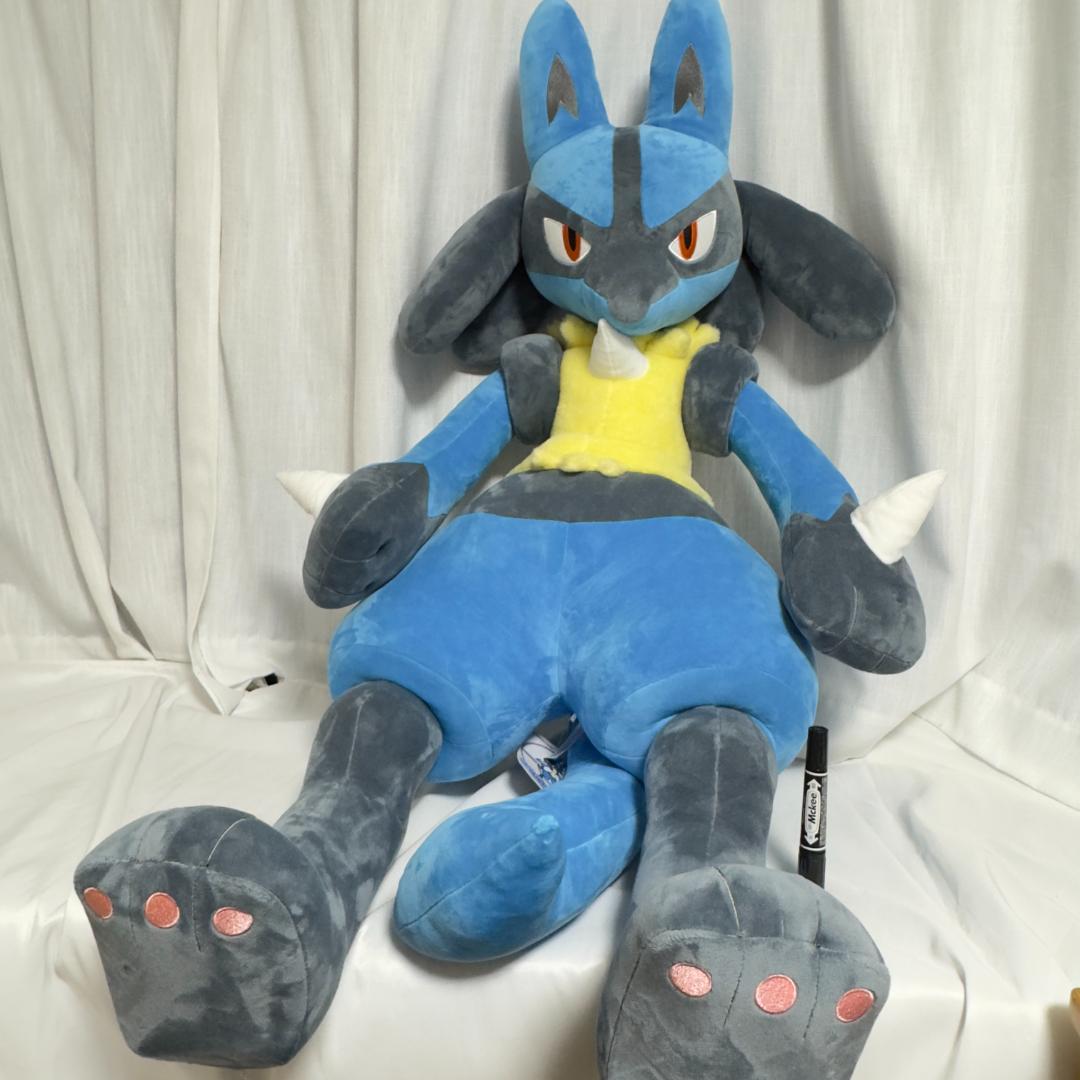 タグ付き 美品 ポケモン ルカリオ 等身大ルカリオ ぬいぐるみ