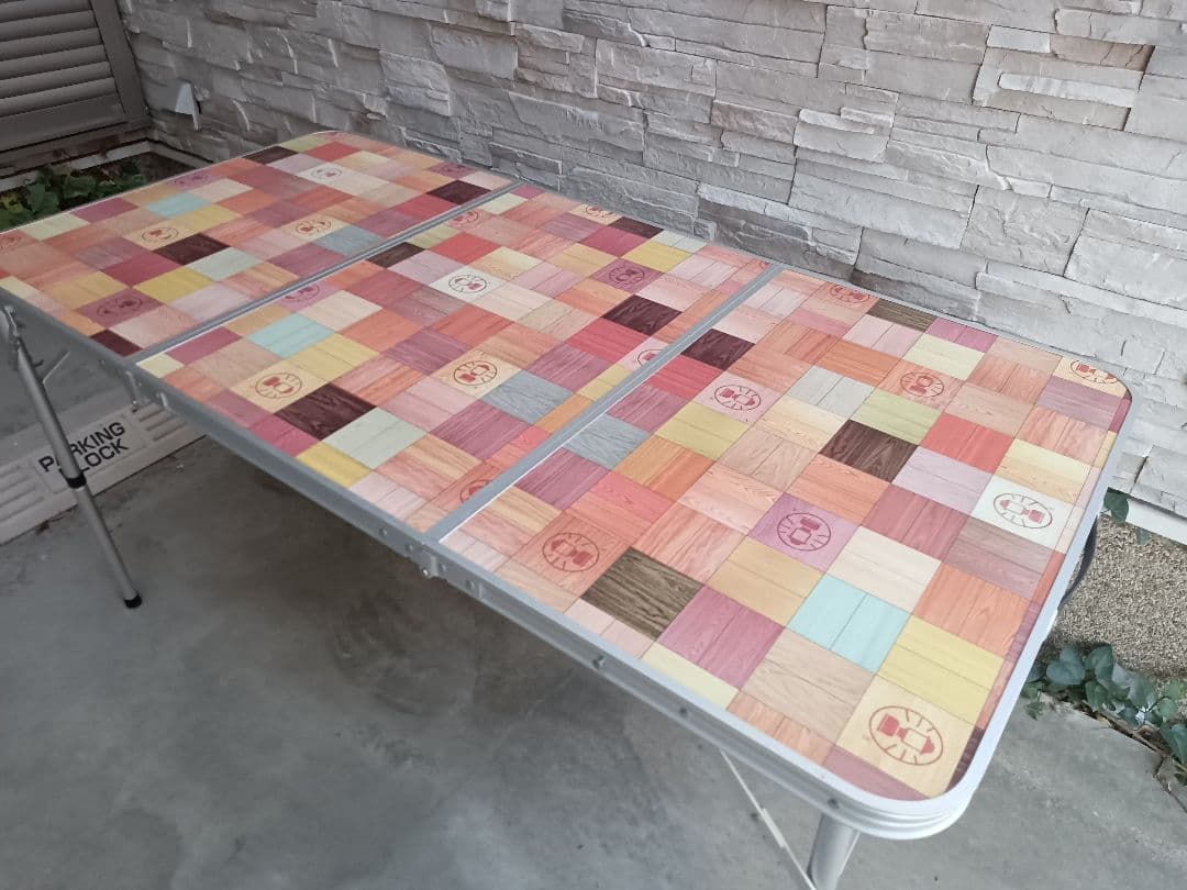 【Coleman】ナチュラルモザイクリビングテーブル/140