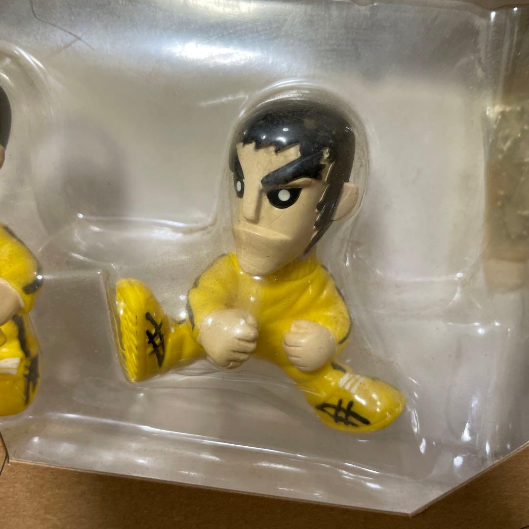 激レア ヴィンテージ イエロー武道家フィギュア3体セット　ブルースリー