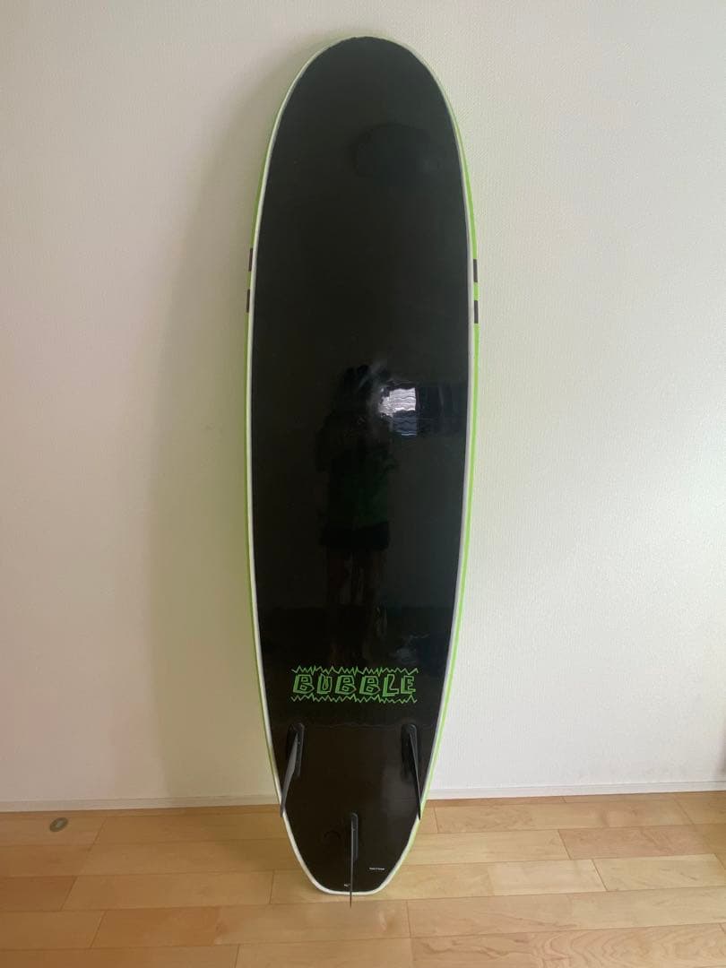 BUBBLE ロングボード 蛍光グリーン/黒